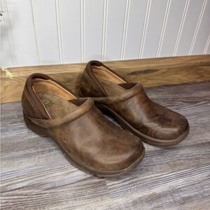 Dansko Brown Leather Mules